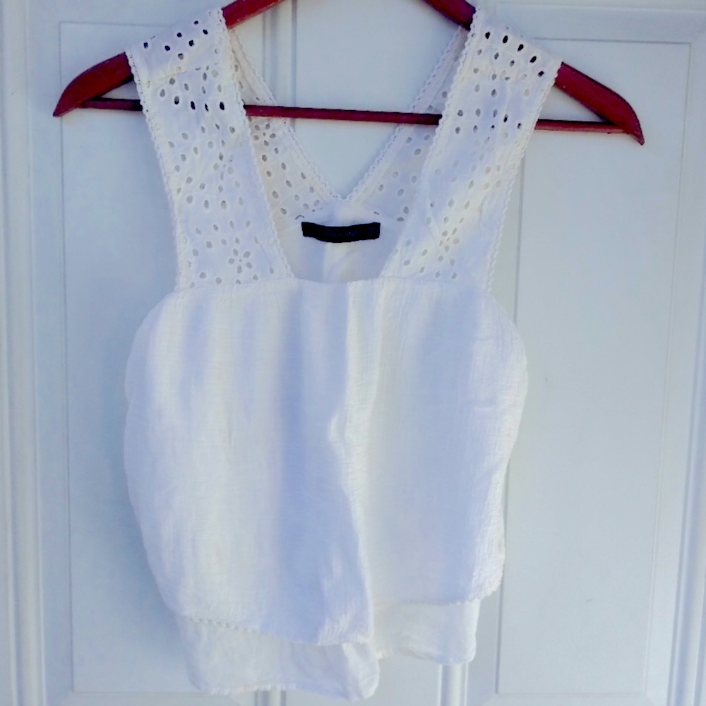 White Zara top